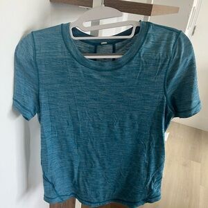 Lululemon Athletica Blue Fitted Short Sleeve T-Shirt